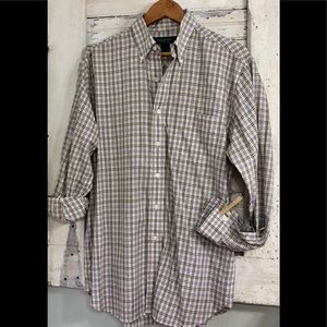 M Brooks Brothers Cotton Plaid Burton Down Shirt